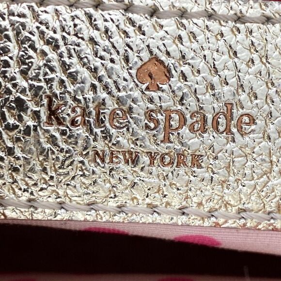 Kate Spade Women's Metallic Gold Pebbled Leather & Canvas Shoulder Bag Gold - Picture 6 of 7